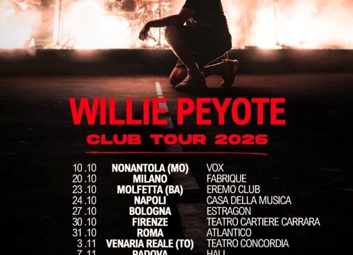 Willie Peyote ha annunciato il ritorno al live con il Club Tour 2026