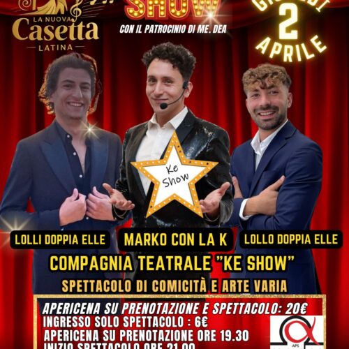 Cabaret e comicità giovedì alla Casetta con “Ke Show”