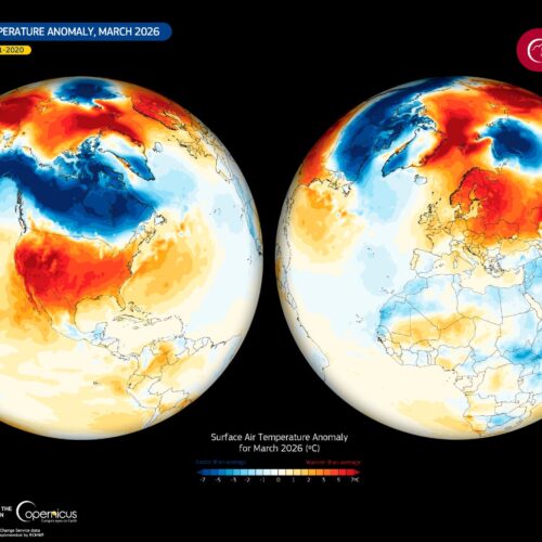 Copernicus: marzo 2026 è stato il quarto marzo più caldo a livello globale