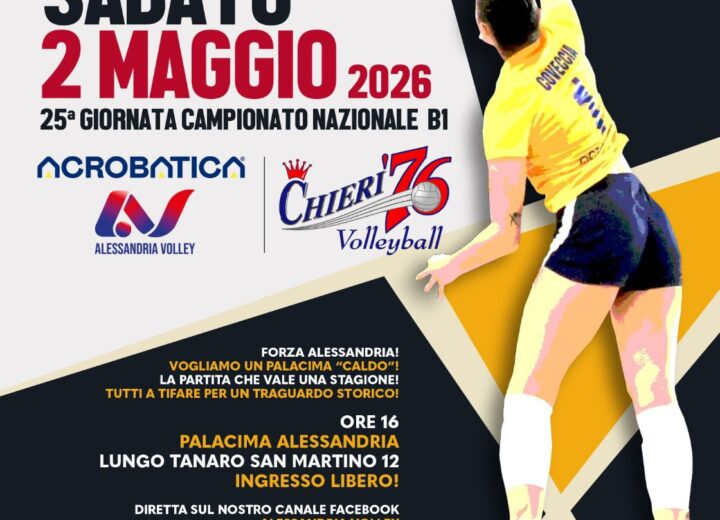 Alessandria Volley: sabato il big match al Palacima contro Chieri e festa per i 10 anni in piazzetta della Lega