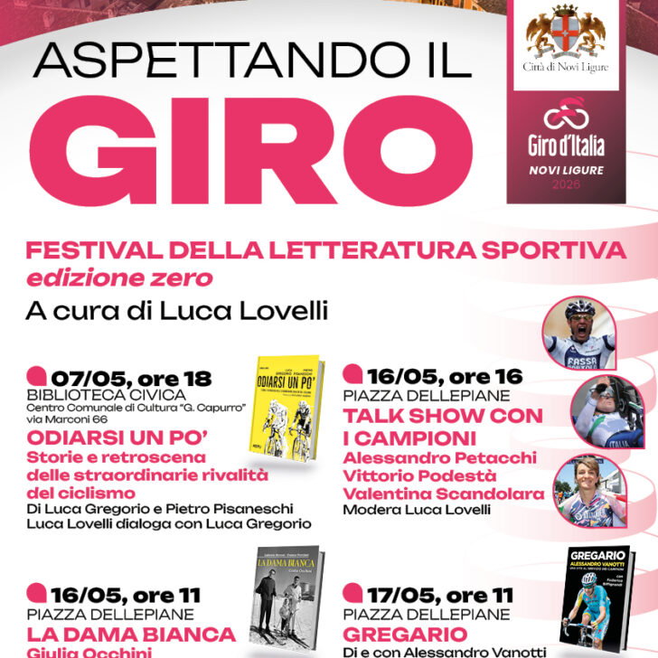 “Aspettando il Giro”: a Novi Ligure il Festival della Letteratura Sportiva tra campioni e grandi autori