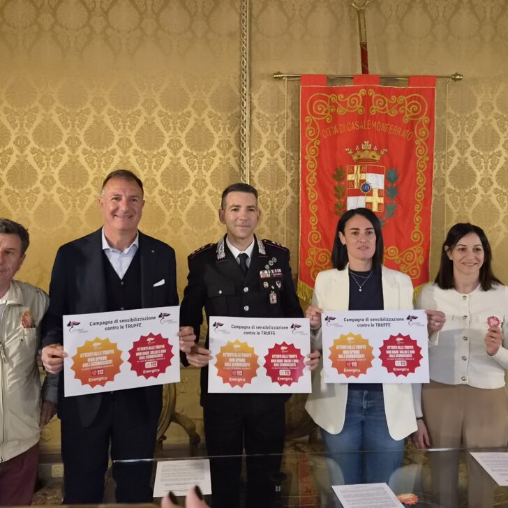 A Casale Monferrato nuova campagna anti-truffe: incontri con i Carabinieri e gadget per aiutare i cittadini a difendersi