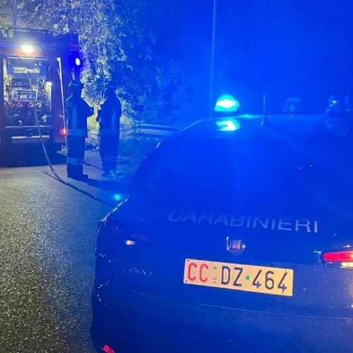 Auto fuori strada a Landriano: intervenuti i Carabinieri