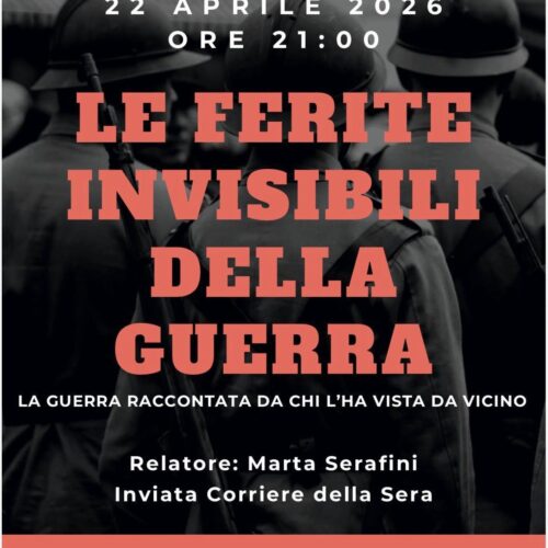 Le ferite invisibili della guerra: il 22 aprile a Voghera il racconto della giornalista Marta Serafini