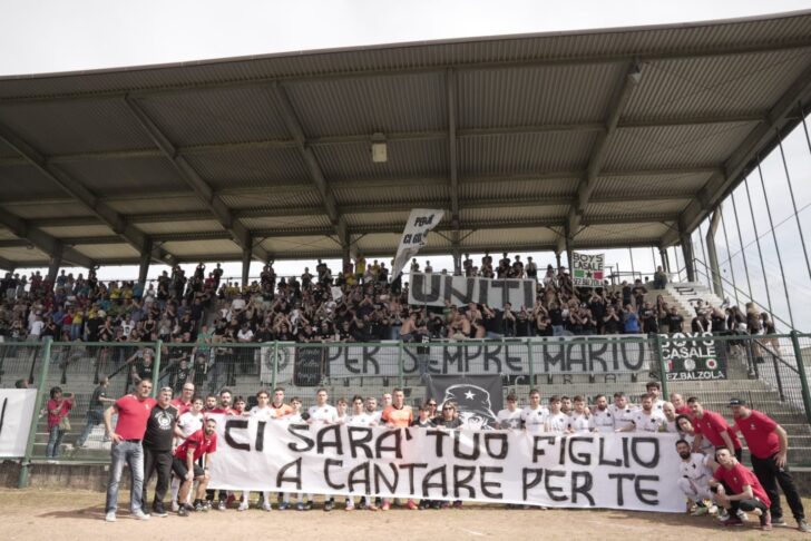 Calcio, il Casale ricorda il tifoso ed ex calciatore Mario Fassino: “Per sempre”