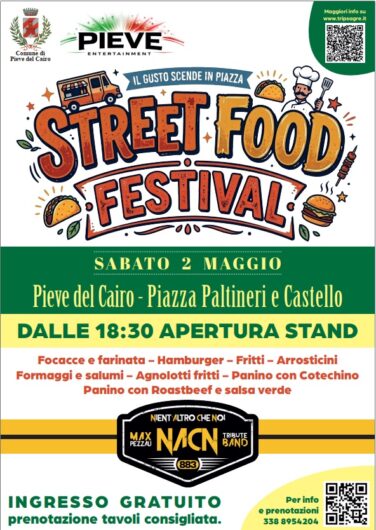 A Pieve del Cairo due giorni tra gusto e spettacolo con Street Food Festival e Festa in Corte e Castello