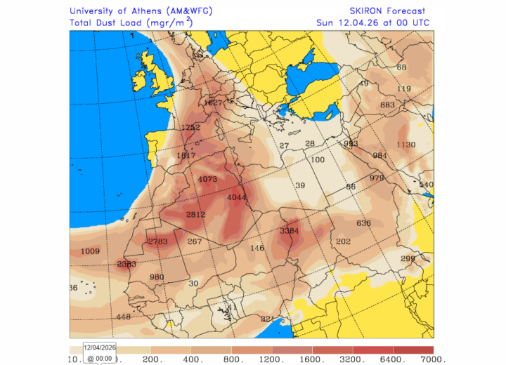 Torna la sabbia del deserto nei cieli del Nord