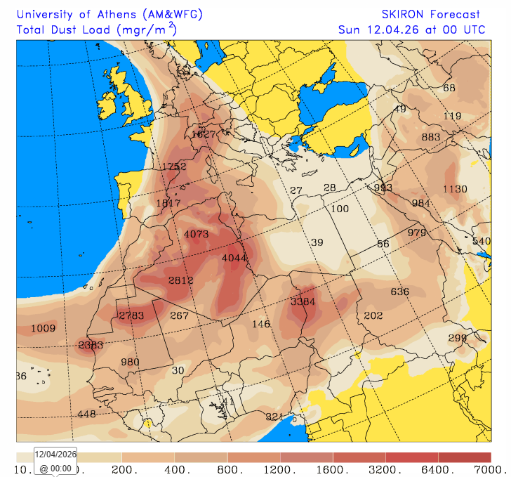 Torna la sabbia del deserto nei cieli del Nord