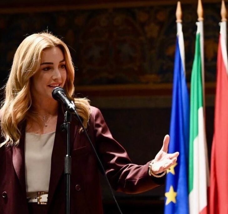 La sindaca di Genova Silvia Salis alla Benedicta per l’82° anniversario dell’eccidio