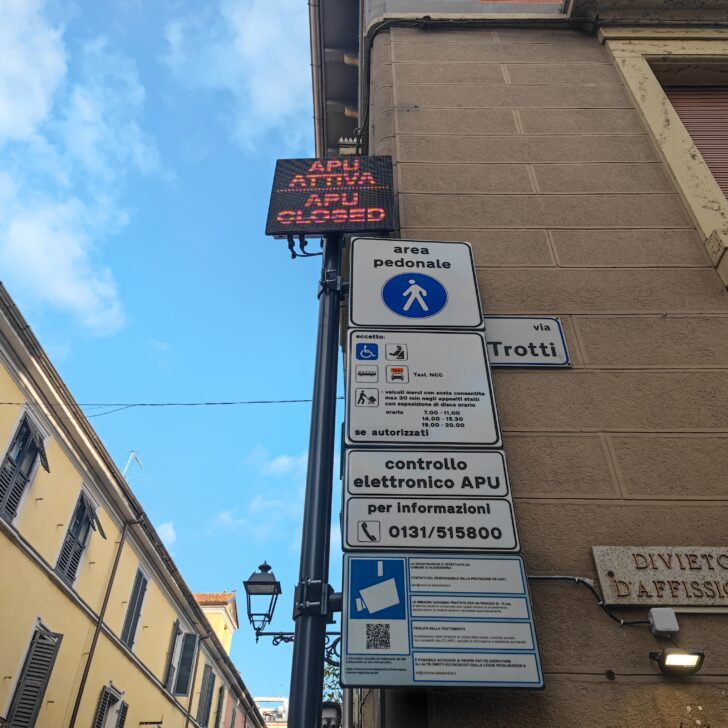 Aree pedonali urbane, Comune di Alessandria: “Secondo il Giudice di Pace il sistema è legittimo”