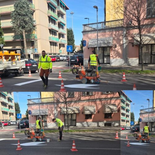 A Voghera via al rifacimento della segnaletica orizzontale