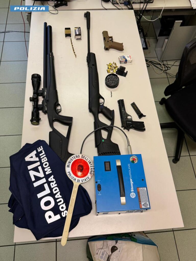 sequestro armi polizia alessandria