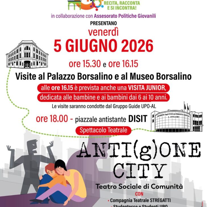 Arte, teatro e comunità con il progetto Cities4C il 5 giugno ad Alessandria