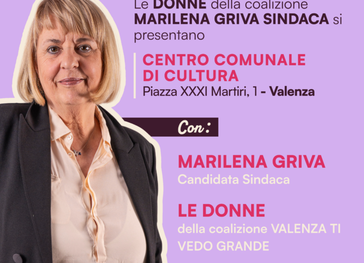 Elezioni Valenza: mercoledì la presentazione delle donne della coalizione per Marilena Griva sindaca