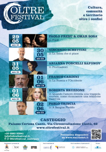 Oltrefestival debutta a Casteggio: cultura, musica e grandi ospiti nel cuore dell’Oltrepò Pavese