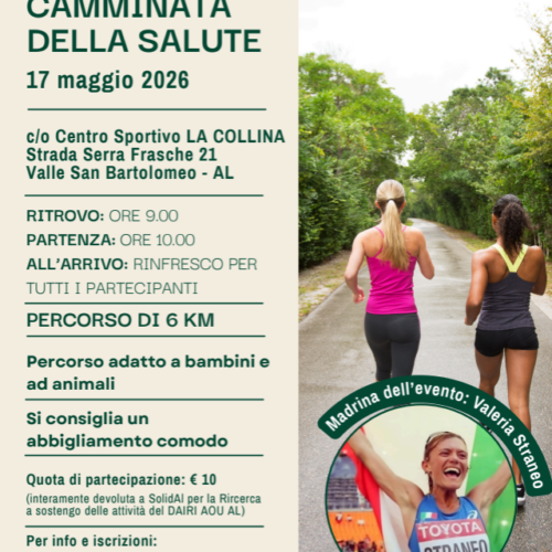 Domenica la “Camminata della Salute” con Valeria Straneo per aiutare Solidal e la ricerca
