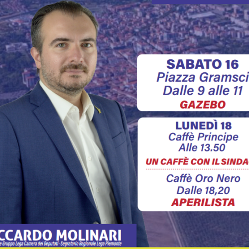 Molinari a Valenza per confrontarsi con i cittadini su sicurezza, vivibilità e sviluppo