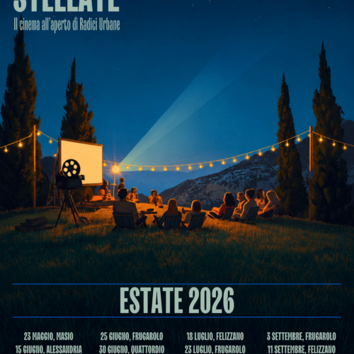 Radici Urbane porta il cinema all’aperto in tutta la provincia. “Visioni Stellate” debutta il 23 maggio a Masio