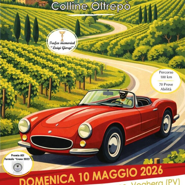 Tra motori d’epoca e paesaggi d’autore: il 10 maggio torna il Trofeo Maserati Colline Oltrepò 2026