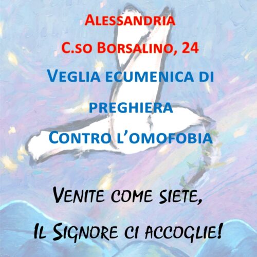 Chiesa metodista di Alessandria: domenica 17 maggio la preghiera contro l’omofobia
