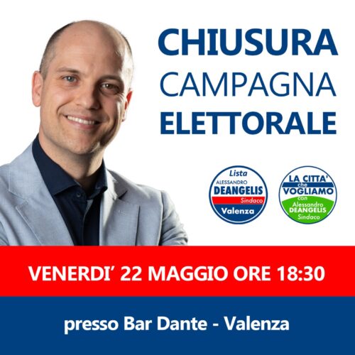 Elezioni Valenza: venerdì al Bar Dante l’ultimo incontro del candidato Alessandro Deangelis con i cittadini