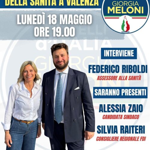 Elezioni Valenza: lunedì incontro sul futuro della sanità con l’assessore Riboldi e la candidata Zaio
