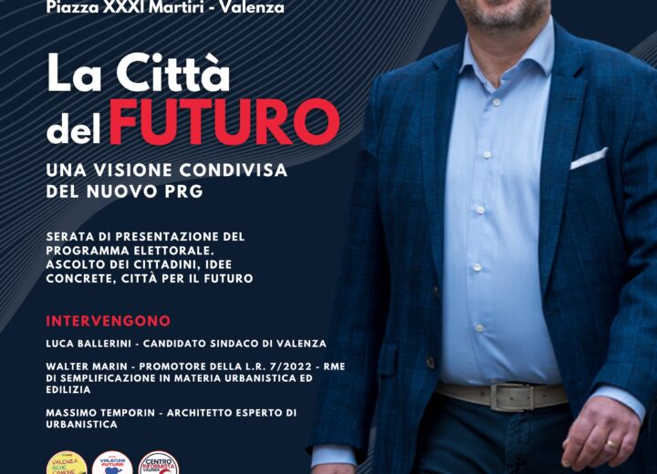 Mercoledì a Valenza doppio appuntamento elettorale con Luca Ballerini, tra giovani e urbanistica