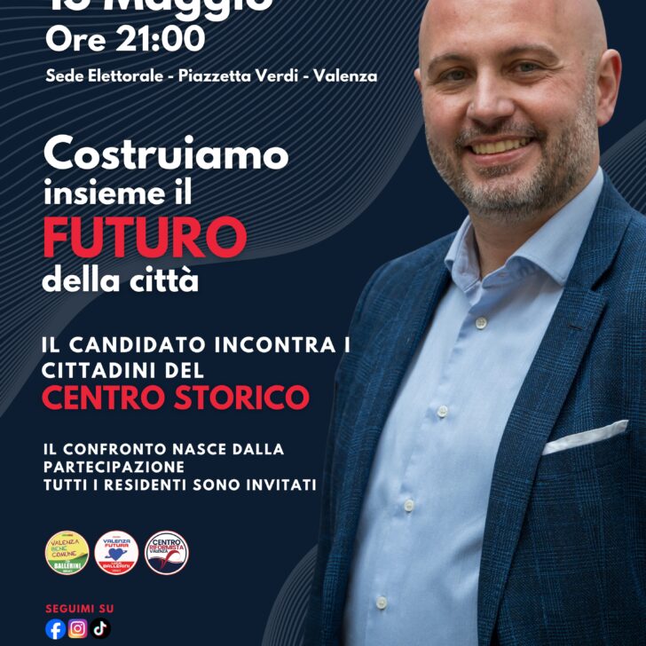 Elezioni Valenza: mercoledì Luca Ballerini incontra i cittadini del centro storico