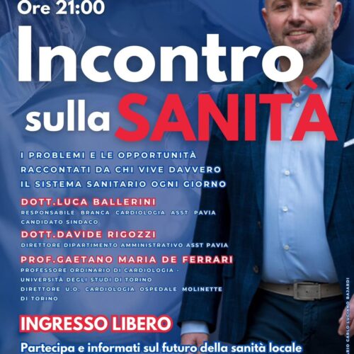 Sanità locale: confronto pubblico a Valenza promosso dal candidato sindaco Luca Ballerini