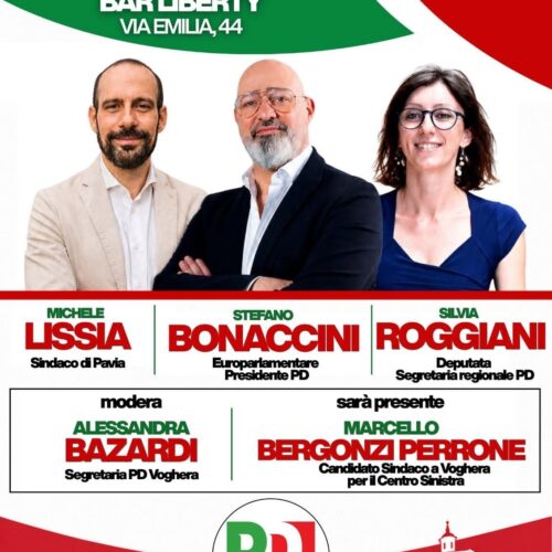 Elezioni Voghera: incontro con Stefano Bonaccini per il candidato sindaco Bergonzi Perrone