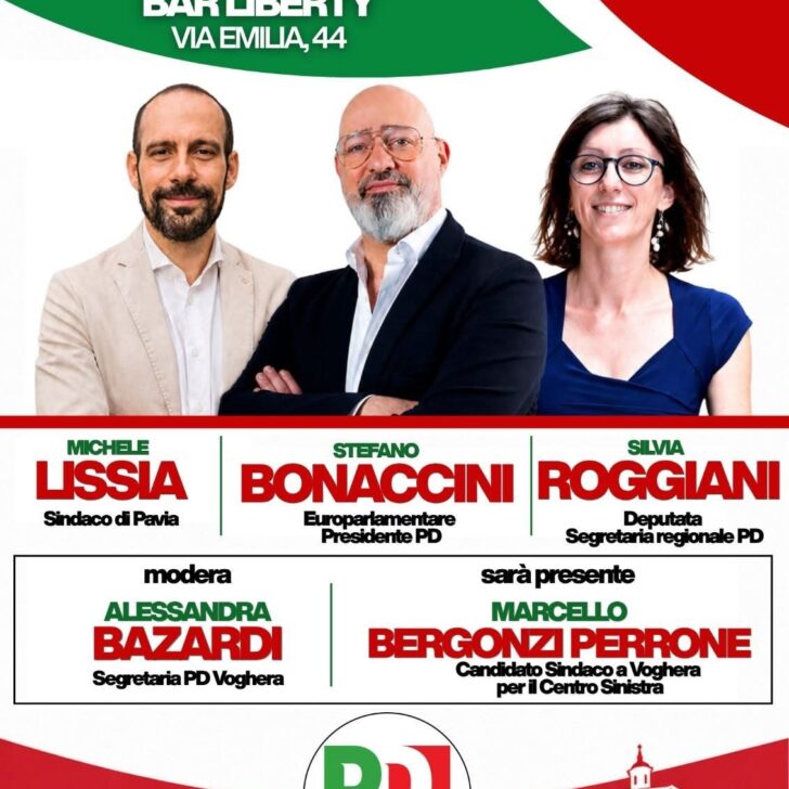 Elezioni Voghera: incontro con Stefano Bonaccini per il candidato sindaco Bergonzi Perrone