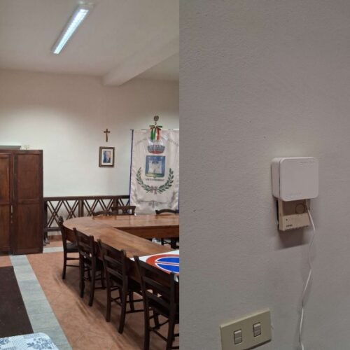 Aria più sana nella sala consiliare di Montecastello grazie a una centralina “intelligente”