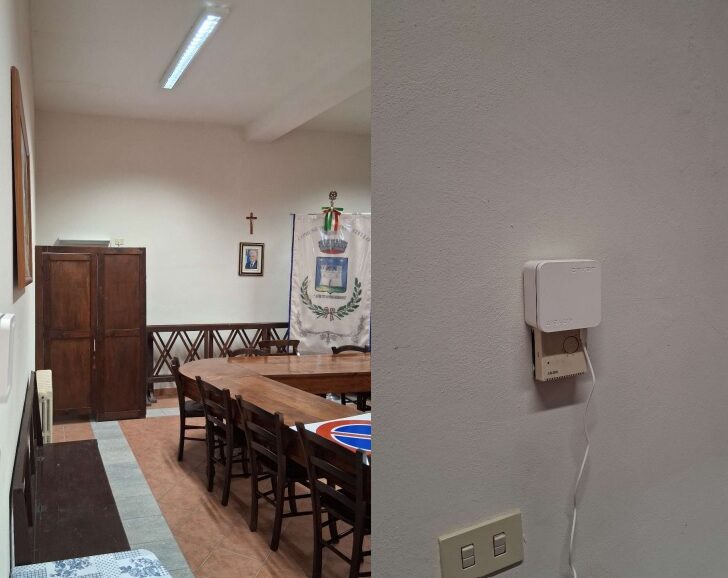 Aria più sana nella sala consiliare di Montecastello grazie a una centralina “intelligente”
