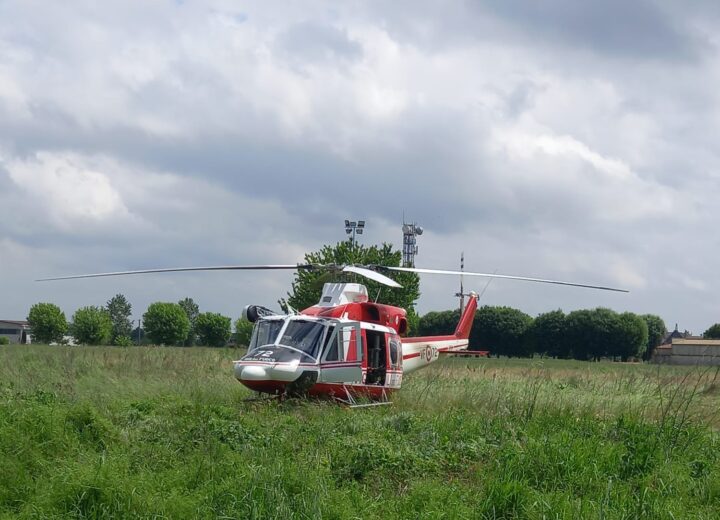Anche l’elicottero dei Vigili del Fuoco per trovare il 64enne disperso a Bassignana
