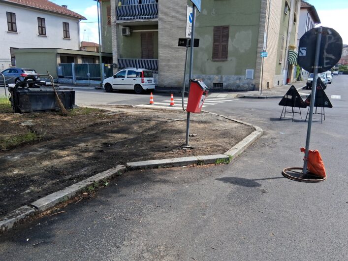 Partiti i lavori per rifare i marciapiedi tra via dei Mille e via Monte Pasubio a Novi Ligure