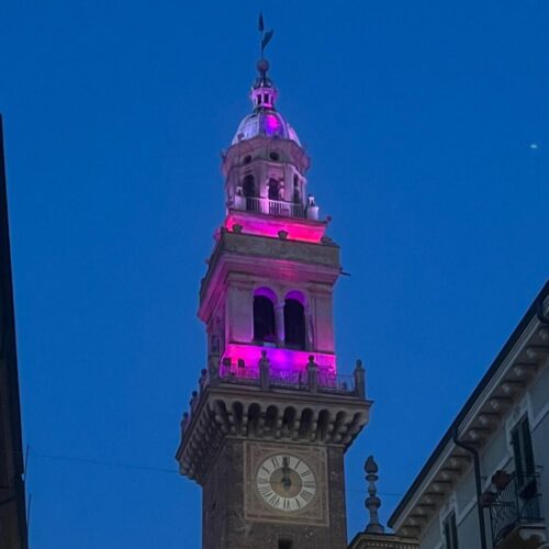 Giornata Mondiale della Fibromialgia: a Casale la Torre Civica illuminata di viola