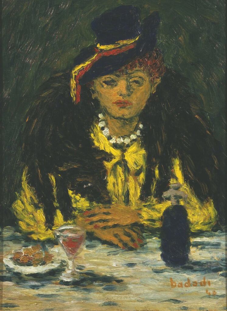 Donna al caffè