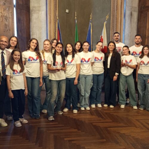 L’Alessandria Volley premiata in Comune per i 10 anni di attività