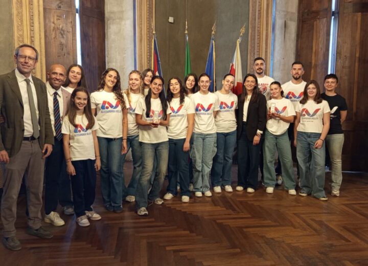 L’Alessandria Volley premiata in Comune per i 10 anni di attività