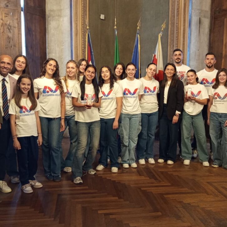 L’Alessandria Volley premiata in Comune per i 10 anni di attività