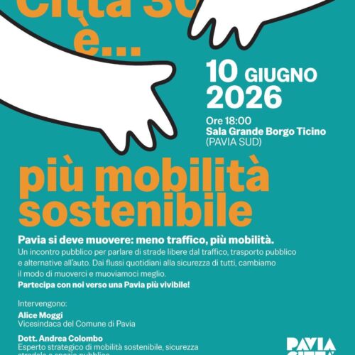 Pavia Città 30, incontro pubblico sulla mobilità sostenibile