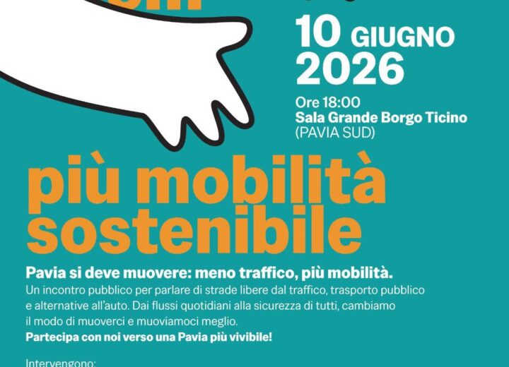 Pavia Città 30, incontro pubblico sulla mobilità sostenibile
