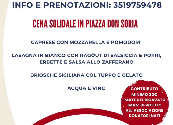 “Libera un dono”: ad Alessandria una cena solidale per promuovere la donazione del sangue