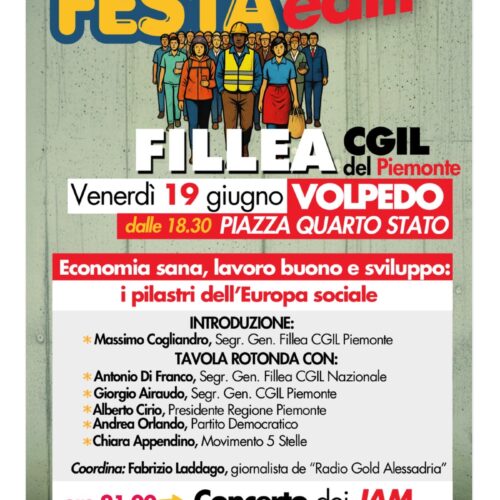 Venerdì la festa Fillea Cgil: tavola rotonda su lavoro e sviluppo poi il concerto dei Jam