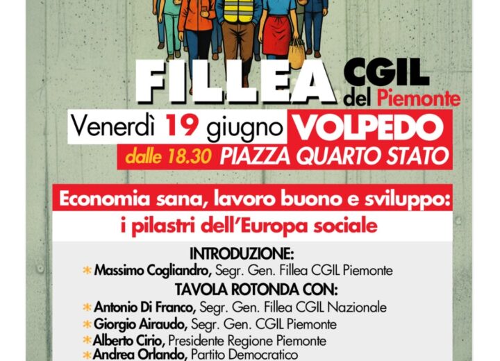 Venerdì la festa Fillea Cgil: tavola rotonda su lavoro e sviluppo poi il concerto dei Jam