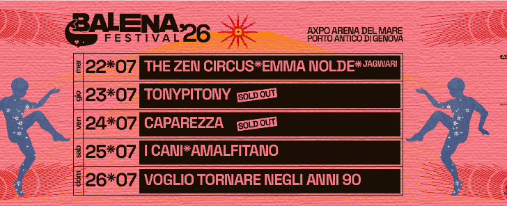 Anche TonyPitony e Caparezza al Balena Festival 2026