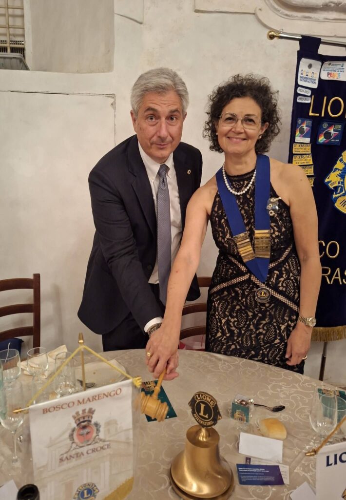 il Presidente Uscente Marco Cavallera e la presidente entrante Marta Scrivanti.