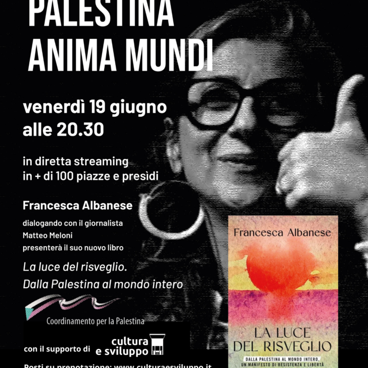 Palestina Anima Mundi: stasera Francesca Albanese collegata con Alessandria e altre piazze italiane