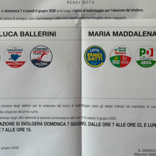 Ballottaggio Valenza: oltre il 2.5% di votanti in meno