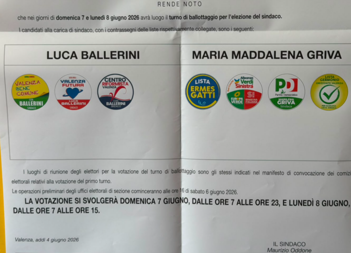 Ballottaggio Valenza: oltre il 2.5% di votanti in meno